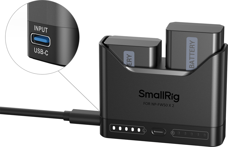 SmallRig 5488 Turbo Charging Kit for NP-FW50 Camera Batteries – för filmskapare - 3