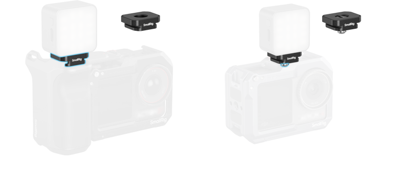 SmallRig 5472 Mount Plate with Cold Shoe Mount (4pcs) - 4