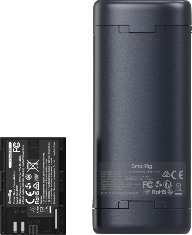 SmallRig 5695 Portable Charger Case Kit for LP-E6P Camera Batteries - 7