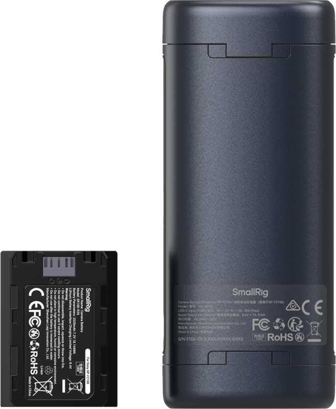 SmallRig 5696 Portable Charger Case Kit for NP-FZ100 Camera Batteries - 7