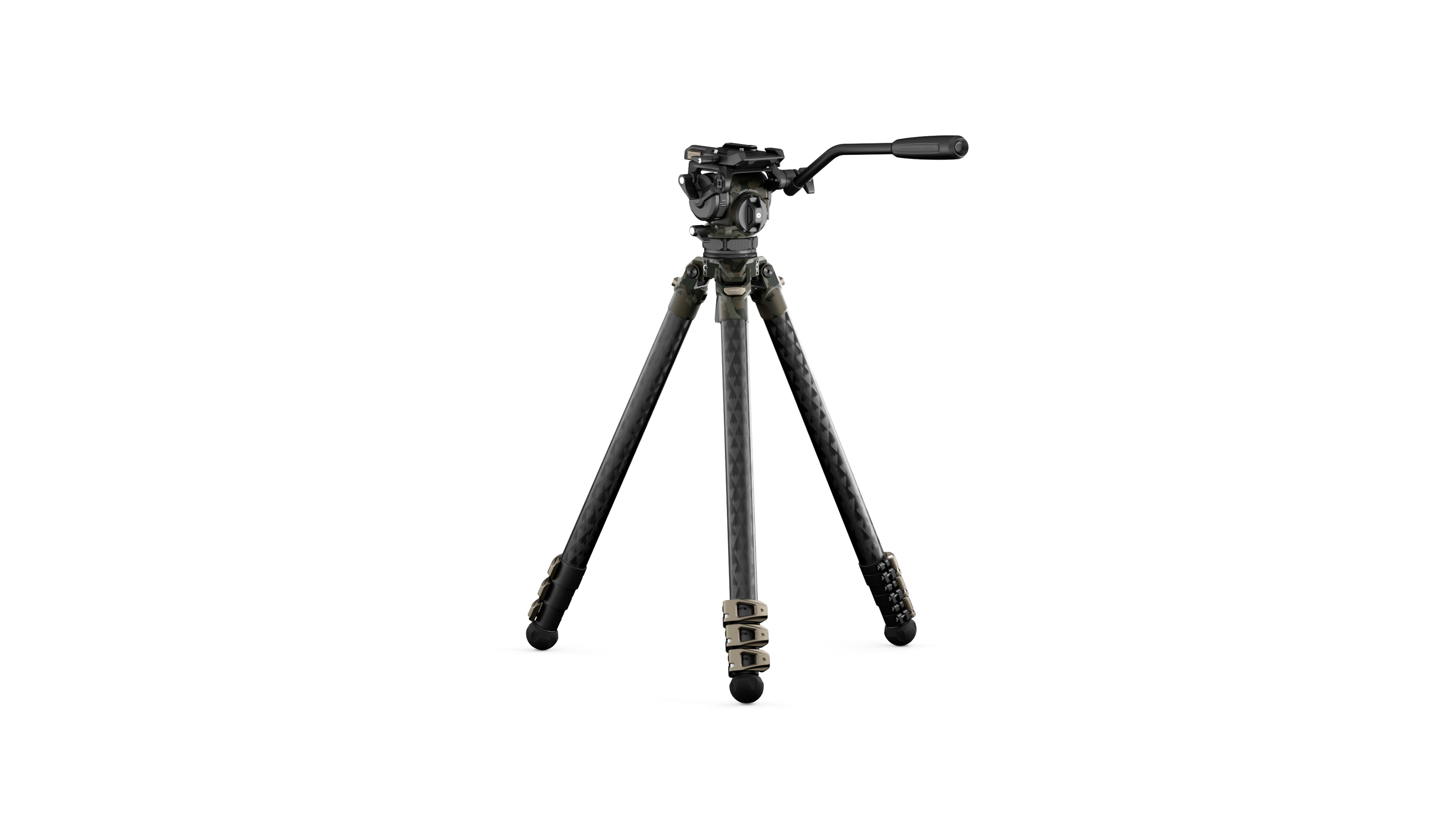 Tilta 75mm Cine Fluid Head with 3-Stage Carbon Fiber Tripod Legs (8KG) - Forest Camo – för filmskapare - 3