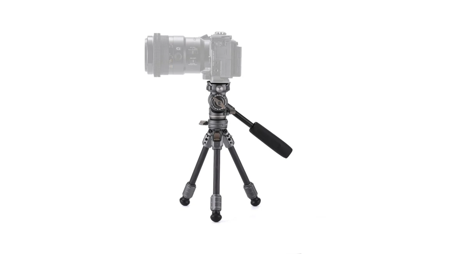 Tilta Tabletop Video Fluid Head with 1-Stage Carbon Fiber Legs (3KG) - Forest Green - 17