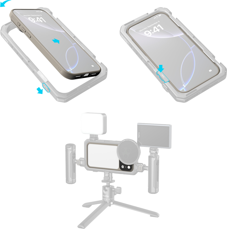 SmallRig 5791 FilMov Lightweight Photography Bumper Case for iPhone 17 Pro (Gray) - 3