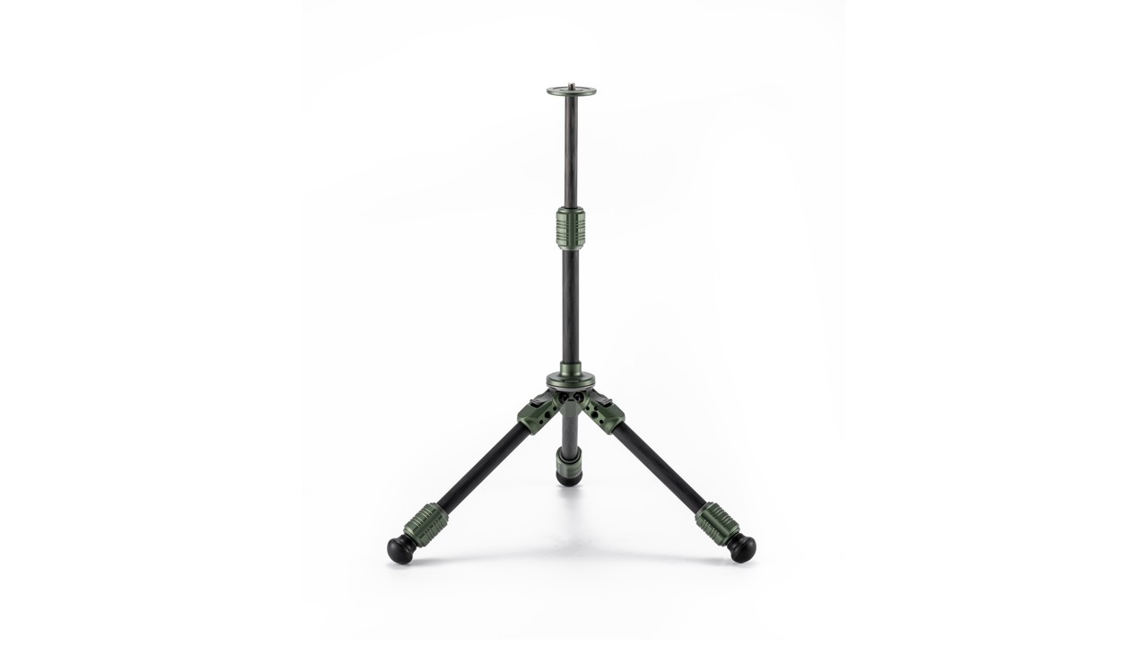 Tilta Tabletop Ball Head with 1-Stage Carbon Fiber Tripod Legs (3KG) Extendable Edition - Forest Green
