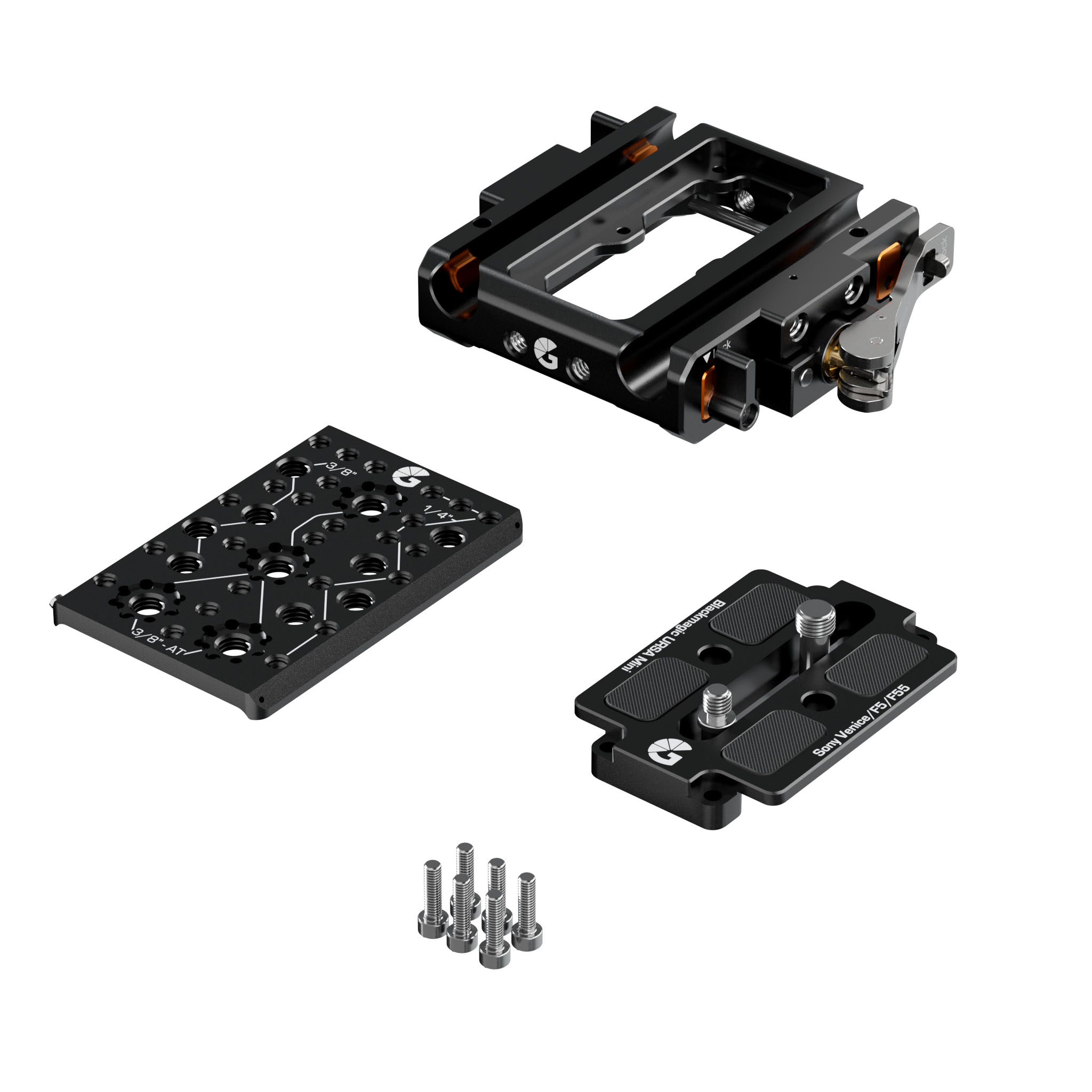 Bright Tangerine LeftField 3 15mm LWS Baseplate for Sony VENICE 1 & 2 (Standard) - 2