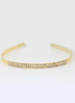 Diadem i guld med kristaller
