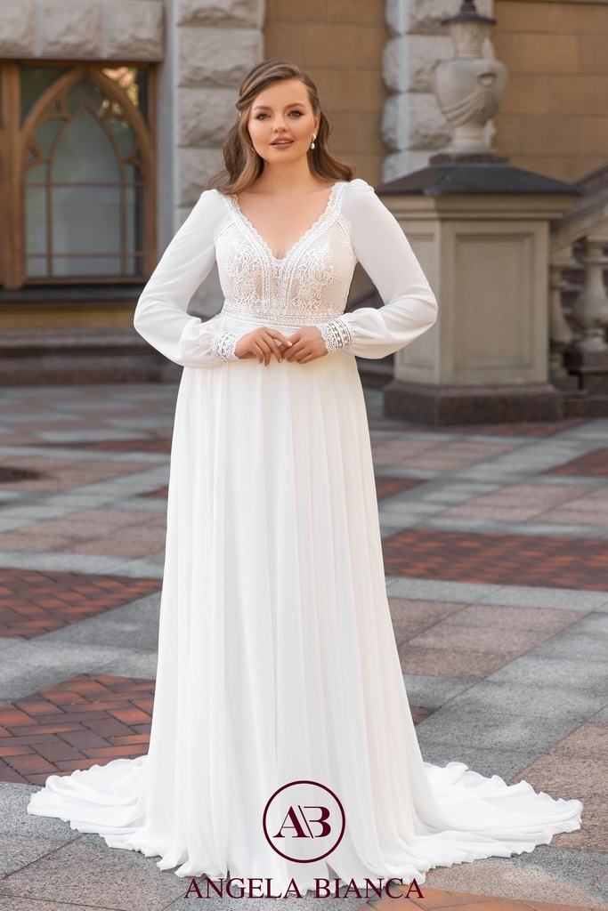 Angela Bianca spetsbody med ärm 1058 - 5