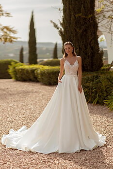 Angela Bianca matt satin kjol 8025
