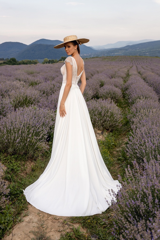 Angela Bianca chiffong kjol med 2 slits 8010 - 3