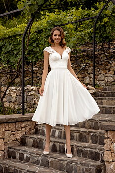 Angela Bianca kort chiffong kjol 8022