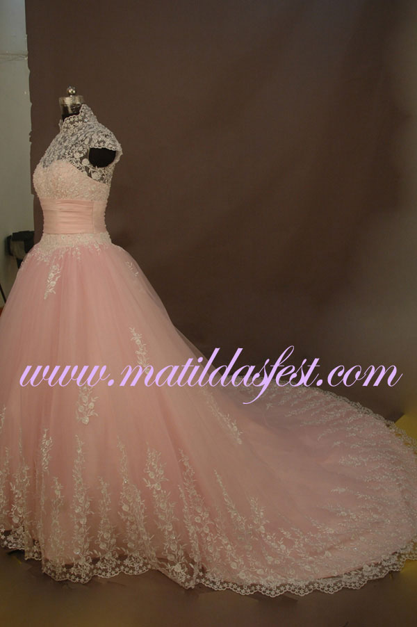 Rosa aftonklänning ML1353 - 5
