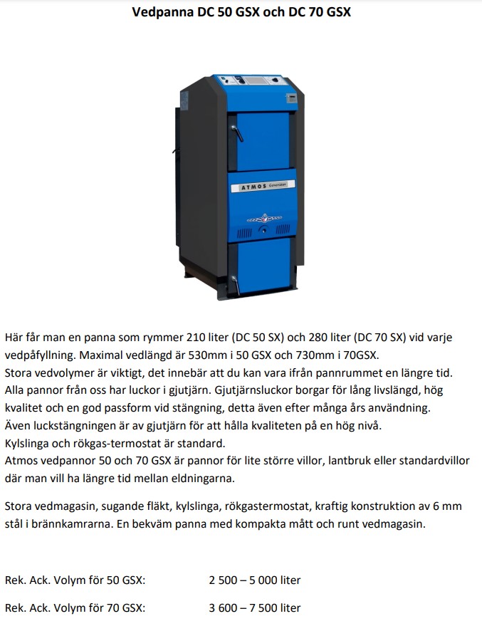 ATMOS DC70GSX, 70 kW vedpanna - 3