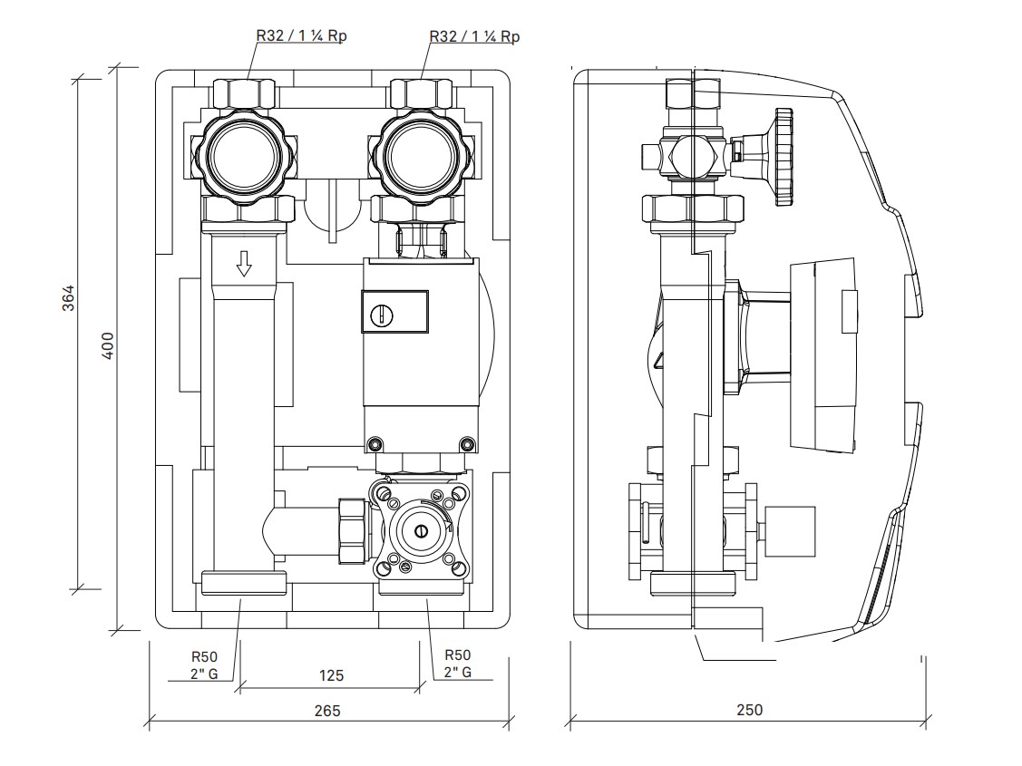 Thermomatic 125, DN32, Mid10, Kvs 17 - 2