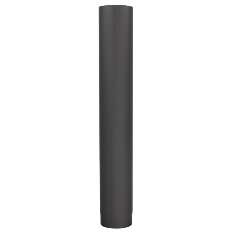Rökrör svart,  längd 1000 mm, diameter 150 mm