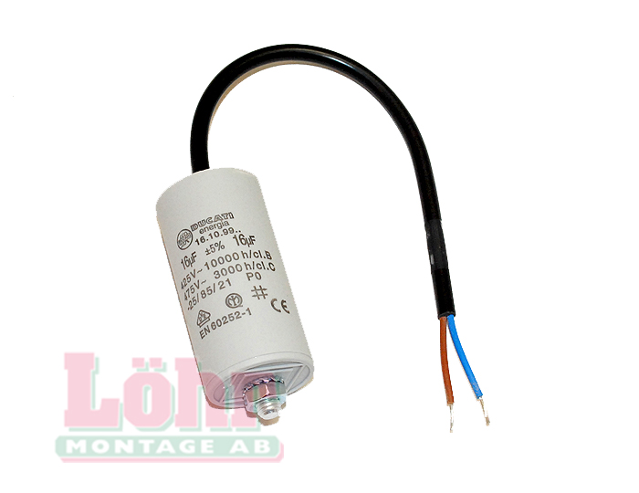 Kondensator 2 µF med kabel