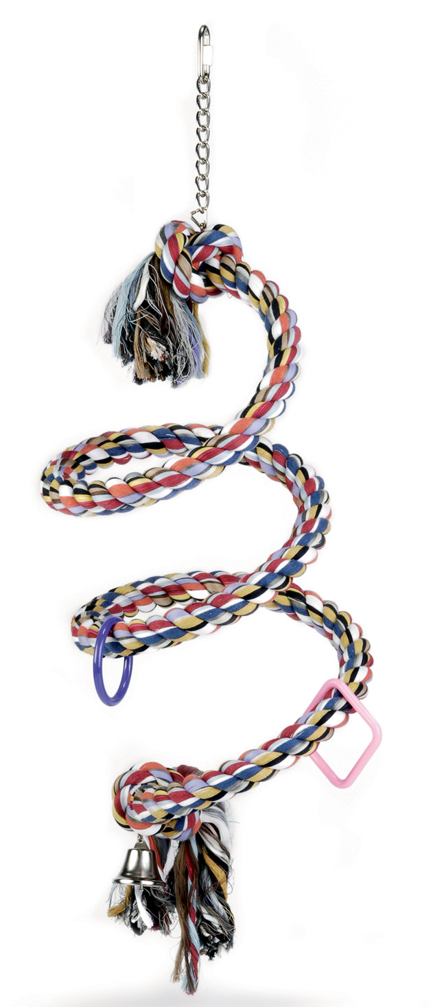 Papegojlek Flossyrep Spiral med klocka Tyrol