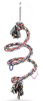 Papegojlek Flossyrep Spiral med klocka Tyrol