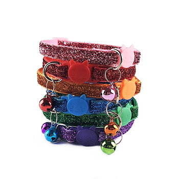 Katthalsband Röd Glitter 