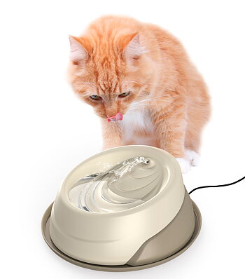 Vattenautmat Shell Pet Fountain Vit Cat Mate