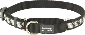 Hundhalsband halvstryp reflex Svart från Red Dingo