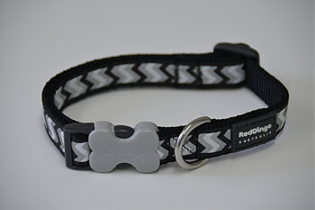 Hundhalsband halvstryp reflex Svart från Red Dingo