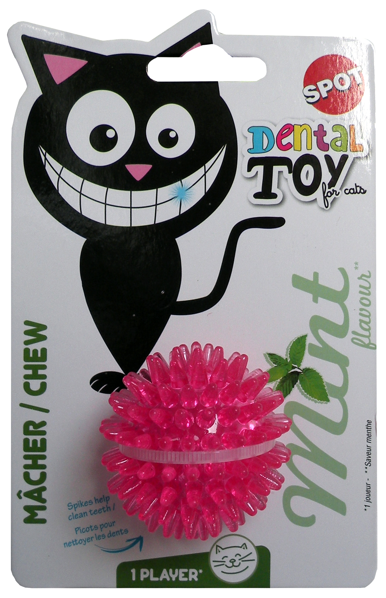 Kattleksak mjuk Taggboll Dental Spot