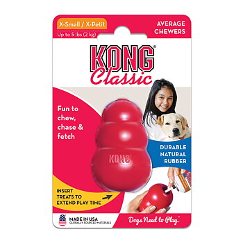Hundleksak Kong Orginal gummi Röd X-Small
