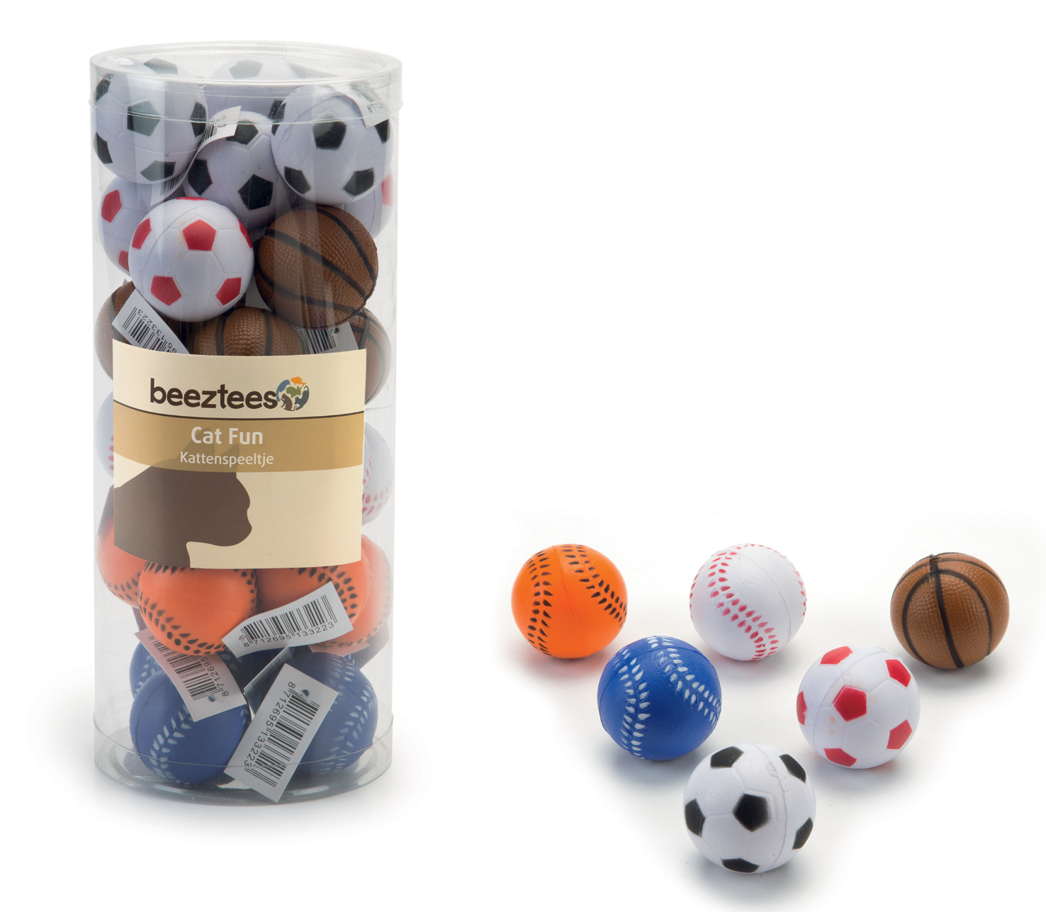 Kattleksak Sportbollar Skumgummi Mix Beeztees