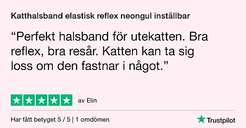 Katthalsband elastisk reflex neongul Tyrol
