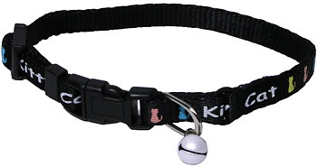 Katthalsband Nylon Kattunge Motiv Svart Tyrol