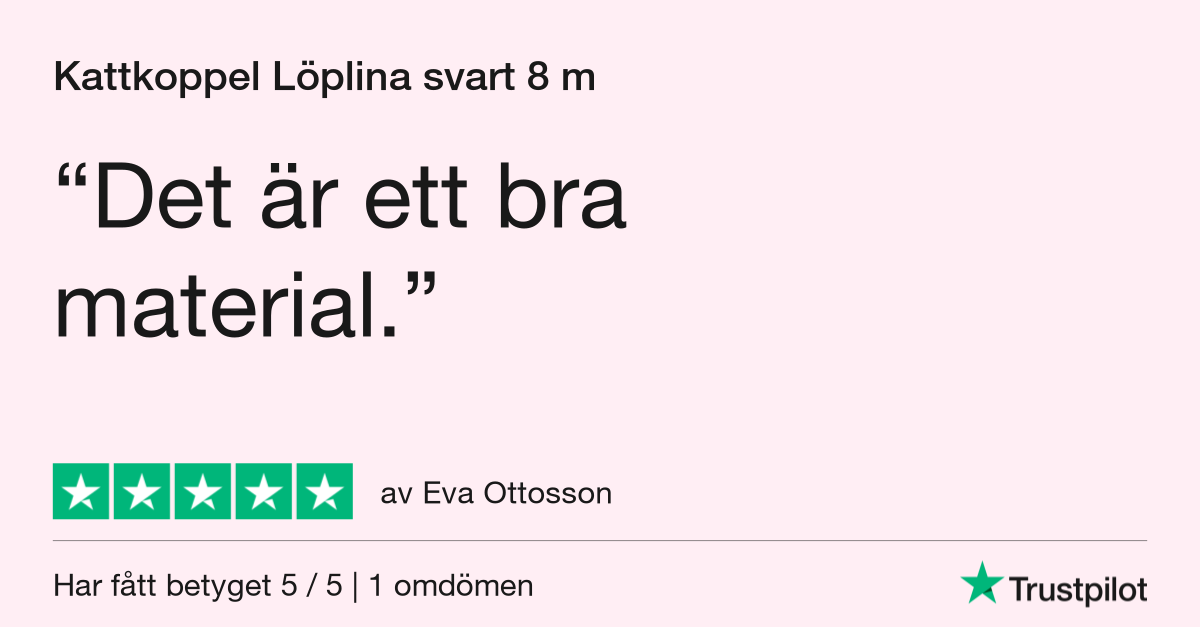 Löplina 8 meter får högsta betyg för kvalitet och utformning