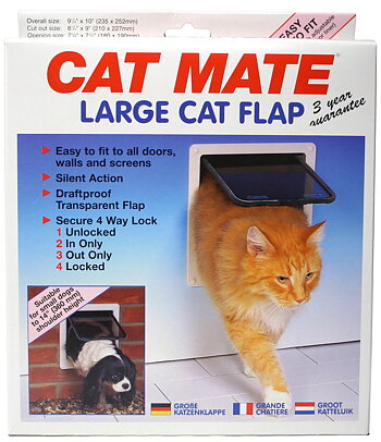 Kattdörr Closer Pets (CatMate) 4-vägs låsbar Vit