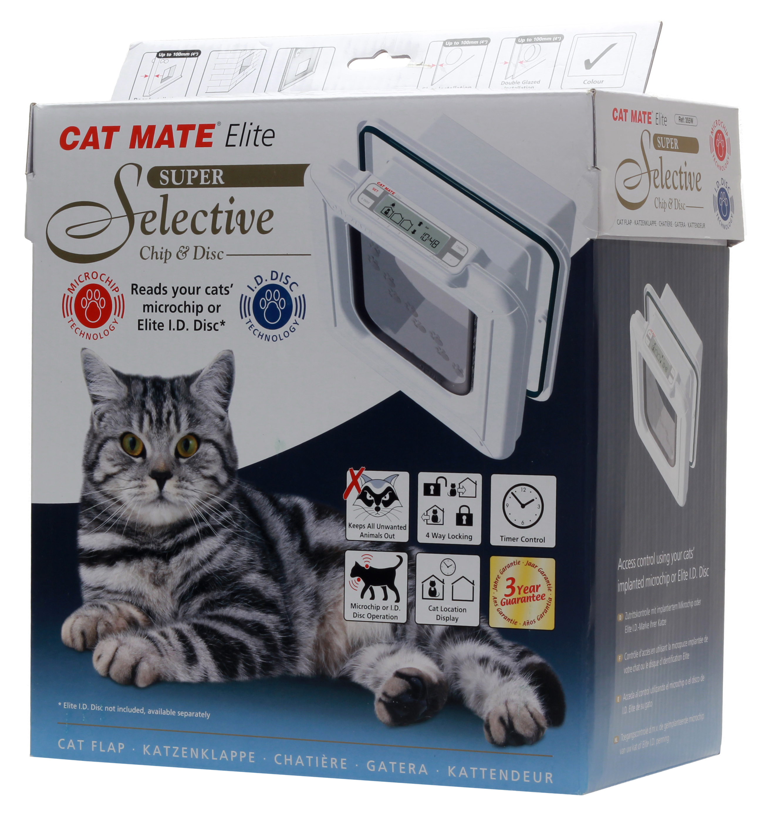Kattdörr Closer Pets (CatMate) Elite Chip 355 Super Selective Vit