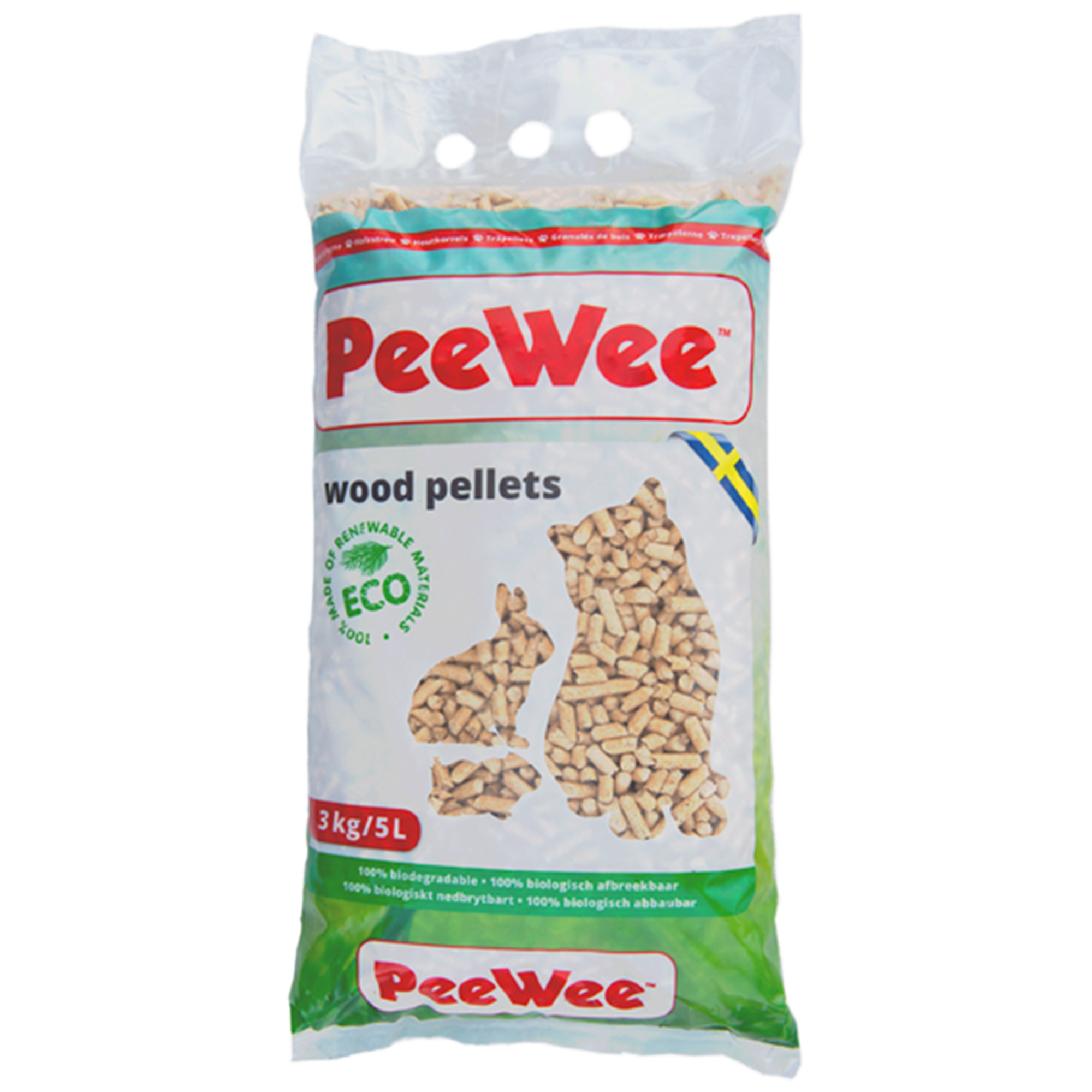 Peewee 5 liter kattströ trä