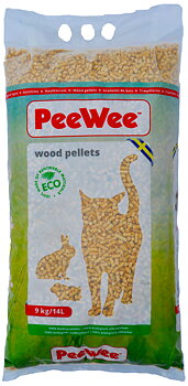 Peewee 14 liter kattströ trä