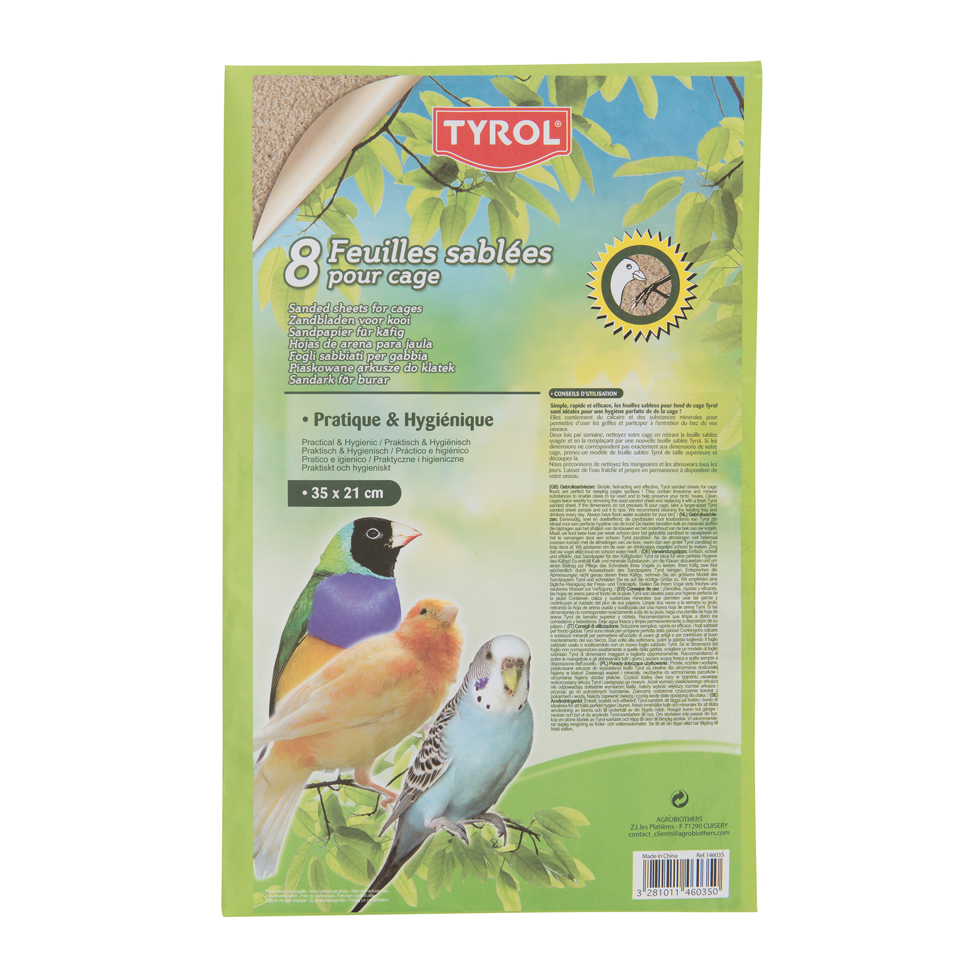Sandpapper Small 8 ark Tyrol