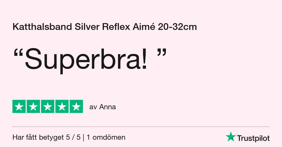 5 stjärnor för Katthalsband Silver Reflex Aimé