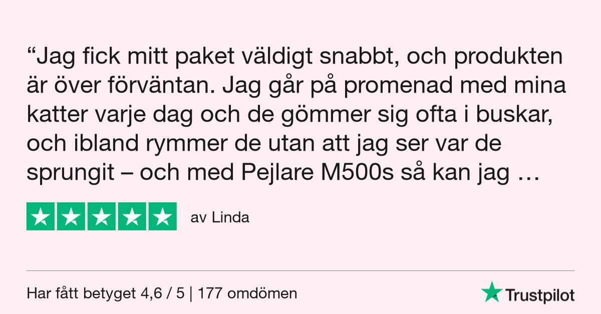 Kattpejl SmartCat M500s får 5 stjärnor på TrustPilot