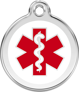 ID-bricka Medical inkl. gravyr från Red Dingo
