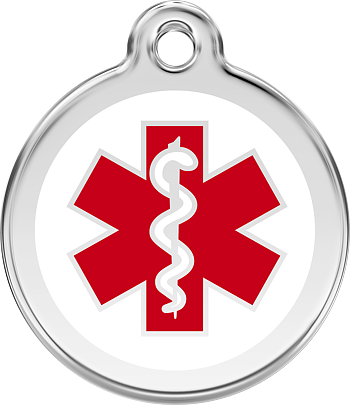 ID-bricka Medical inkl. gravyr från Red Dingo