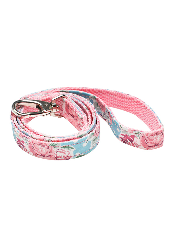Hundkoppel och hundhalsband Vintage rosor - 2