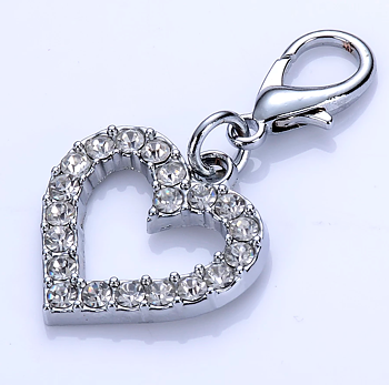 Berlock till hundhalsband Katthalsband Strass Diamant Hjärta