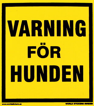 Dekal Varning för hunden
