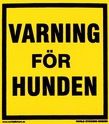 Dekal Varning för hunden