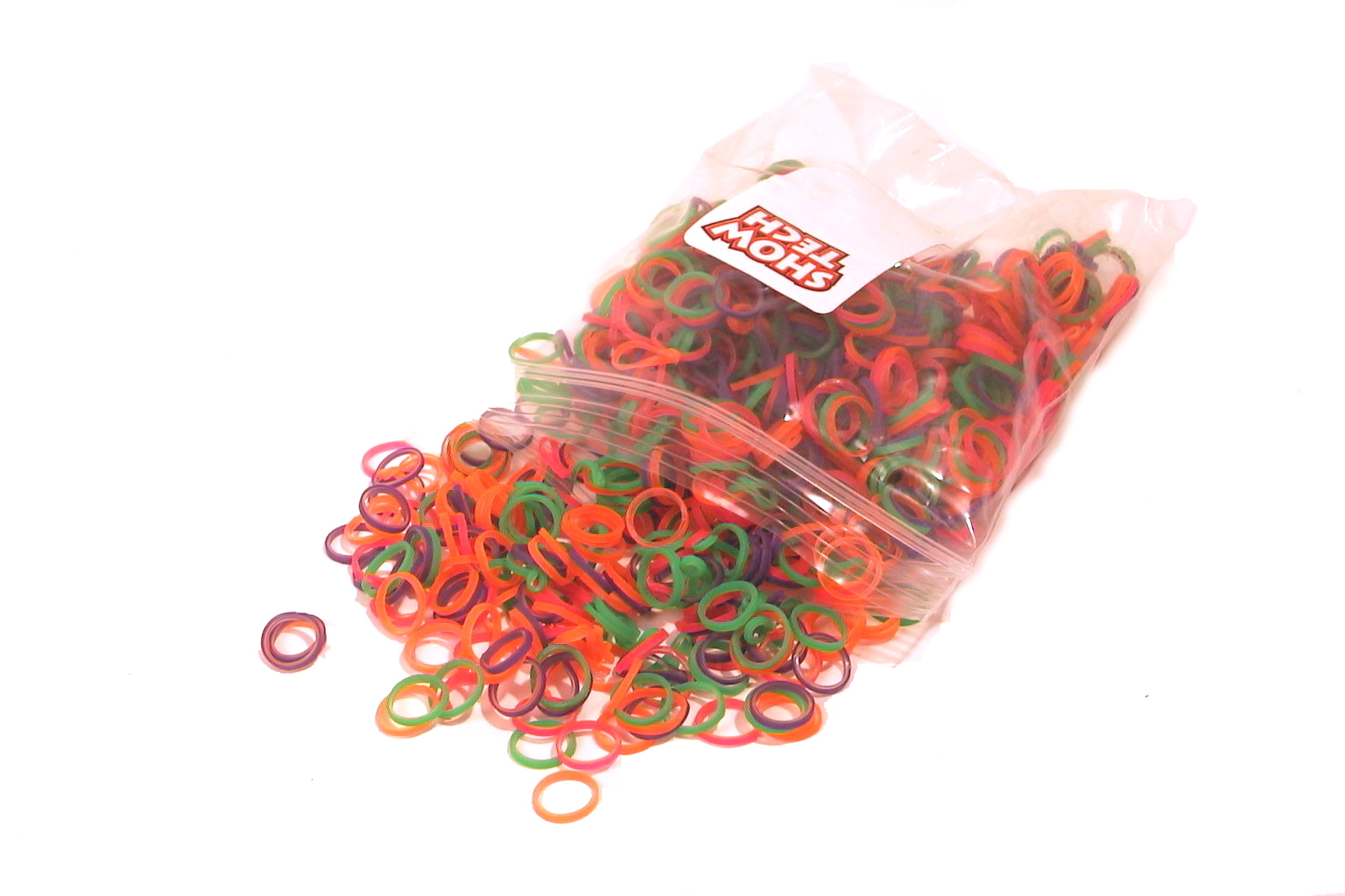 Hårsnoddar latex, mix av neonfärg 1000-pack