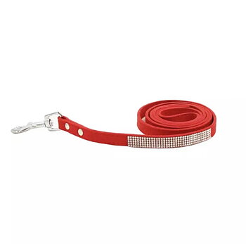 Hundkoppel Strass Röd 1,2m