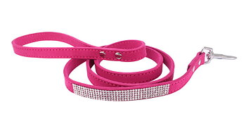 Hundkoppel Strass Stark Rosa 1,2m