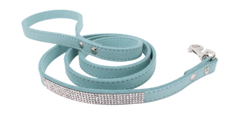 Hundkoppel Strass Turkos 1,2m - 2
