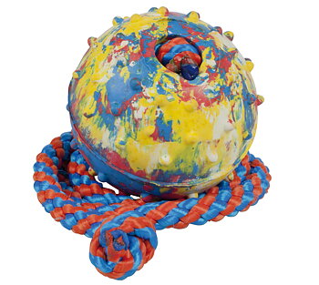 Hundleksak Boll gummi med rep Gappay