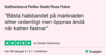 Katthalsband Reflex Starkt Rosa Fiskar från Red Dingo